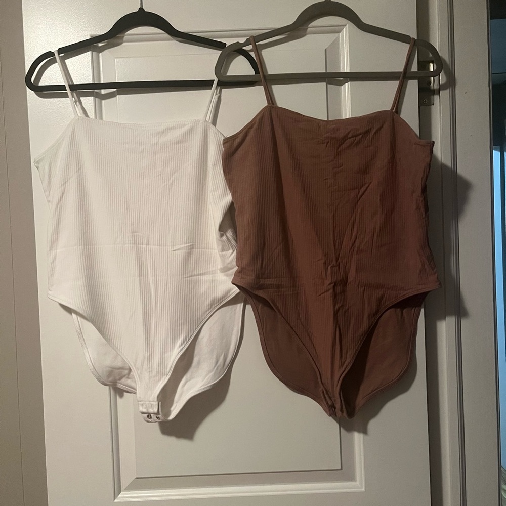 Old Navy Women's White and Brown Bodysuits